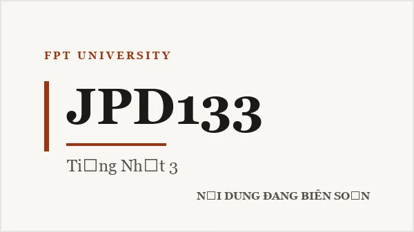 JPD133 - Khóa học chuyên sâu